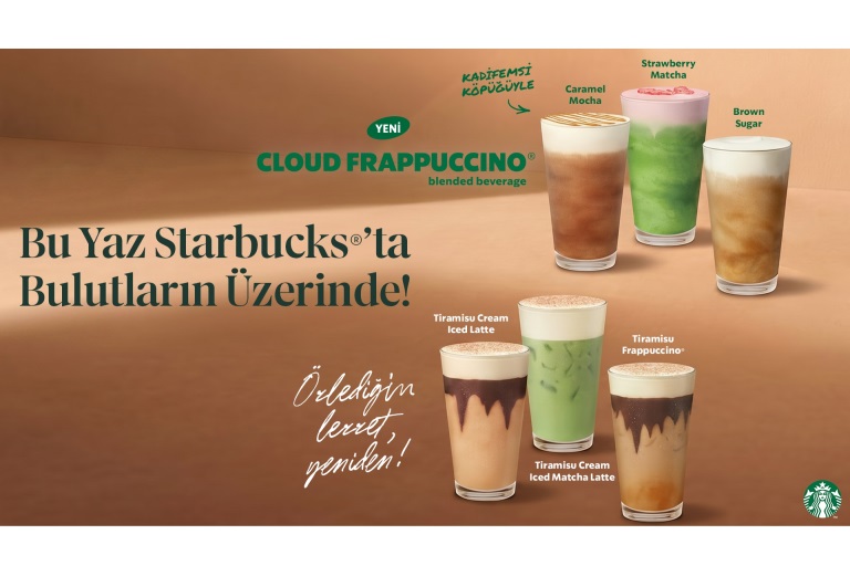 Bu Yaz Starbucks�ta Bulutlar�n Üzerinde: Cloud Frappuccino® Blended Beverage�lar �lk Kez Menüde, Tiramisu Ailesi Geri Döndü
